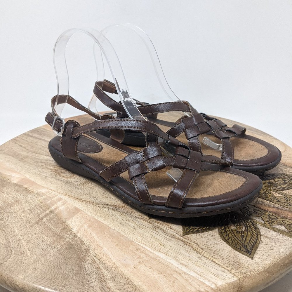 b.o.c. Sandals Women 7 Strappy Faux Leather Buckle Professional Outdoor Shoes